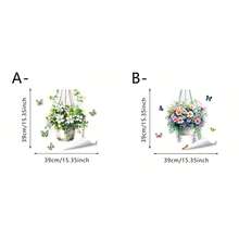 1/2片装 春季花盆窗贴 蝴蝶静电贴纸 彩虹棱镜效果 防晒防紫外线 家居办公玻璃表面装饰 DIY艺术工艺用品 - 彩色 - 查看 7