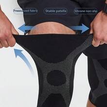 1 Par de rodilleras profesionales, con capacidad de carga de 110 kg | Diseño antideslizante y anticurva | Adecuado para hombres y mujeres, apto para correr, senderismo | Manga de rodilla de nailon de alta elasticidad y transpirable - Multicolor - Ver 5