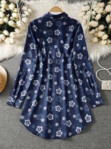 Women's Long Sleeve All-Over Floral Print Casual Arabic Style Top - Multicolor - View 2