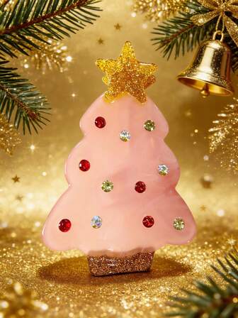 1pc Elegant & Cute Casual Hair Claw Hair Accessory, 8cm Tree Marble Pattern Bling Bling Hair Clip, Sweet Hair Clip For Commuting All Seasons Fashion Claw Clips Casual Hair Clutch Elegant Hair Jaw Clip