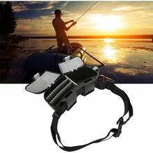 Caja de Señuelos de Pesca Portátil, Resistente al Agua, Riñonera con Cinturón Ajustable, Diseño Ligero y Compacto, para senderismo, camping y competiciones de pesca - 1 - Ver 5