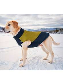 Fashionable Winter Thermal Lined Warm Dog Vest Jacket, Warm Zip-Up Dog Vest Jacket With Dual D-Ring Leash, Waterproof Windproof Jacket, Suitable For Medium Or Large Dogs