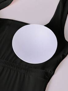 Aoqta Sports 女士夏季休闲纯色吊带背心，无袖露背带胸垫修身运动背心，适合瑜伽、跑步、健身、日常穿着 - 黑色 - 查看 12