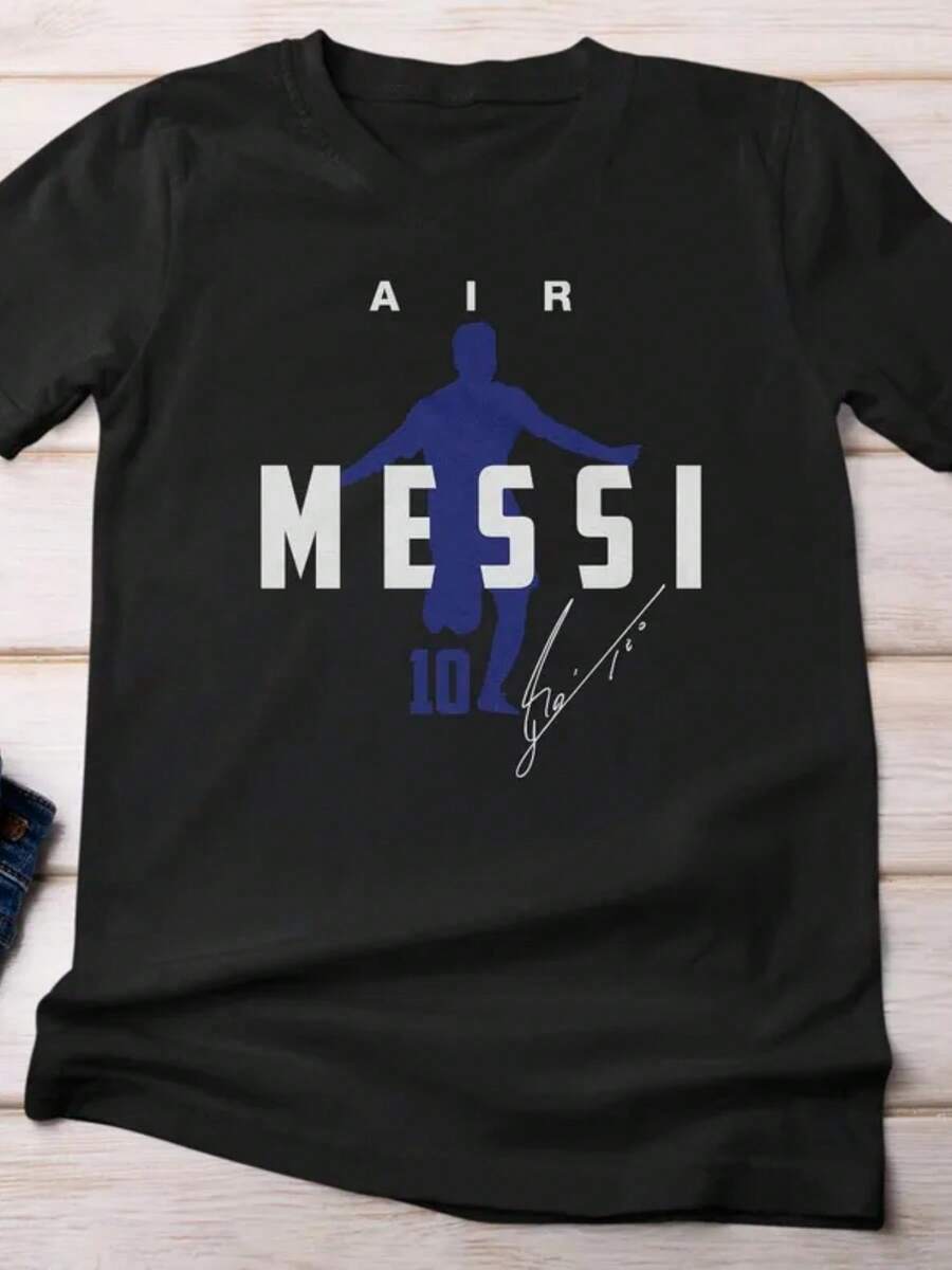 Air Messis Argentina GOAT #10 Shirt, Custom Gift For Sports Fans, Legend Argentina Soccer Graphic Tee Iconic Celebration Personalized - màu đen - Xem 1