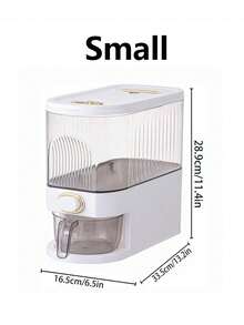 1PC Electric Rice Cooker Is A Large Rice Storage Container Used In Kitchens And Food Storage Rooms - Saving Space, Moisture-Proof, Insect Proof, And Free Of Bisphenol A. It Is A Dry Grain Dispenser With A One Click Dispenser And Measuring Cup, Suitable For Household Use - White - View 9