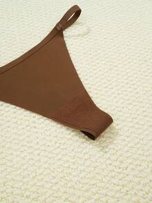 6pcs/Pack Low Waist Sexy Thong Panties, Breathable T-Back Seamless G-String, Women's Daily Wear, Women's Lingerie & Sleepwear - Multicolor - View 7