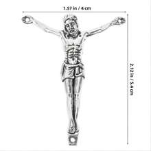 2pcs Jesus Cross Figurine, Alloy Religious Catholic Sculpture DIY Handmade Cross Ornament - Multicolor - View 2