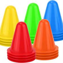 20pcs Football Training Cones, 3.15 Inch Mini Training Cones, Sports Marker Cones, Basketball Training Cones, Soccer Training Cones, Suitable For Indoor And Outdoor Basketball And Football Agility Training