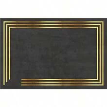 Luxury Carpet, Black With Gold Accents, Carpet For Living Room, Bedroom, Dining Room, Office - Rectangular, Indoor/Outdoor Decor - Multicolor - View 4