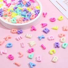 350 Pcs Large Alphabet Letter Beads 11mm Big Bubble Letter Charms A-Z Mixed Acrylic Shape Loose Bead For Jewelry Making Bracelets Necklaces Key Chains DIY Crafts (Solid Colors) - / - 查看 7