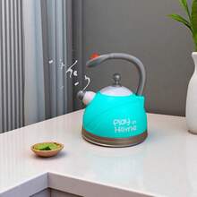 Tetera de Agua Juguete Infantil con Efecto de Vapor, Juguetes Chef, Accesorios y Utensilios de Cocina para Niños, Cocina de Juguete, Desarrollo Infantil, Creatividad Niños, Juguete Niña Niño, Aprendizaje y Diversión, Juguetes para Niños, Regalo Navidad - Azul Cadete - Ver 4