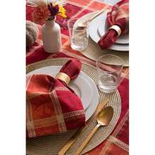DII 70" Round Cotton Tablecloth, Grey & White Check - Perfect for Fall, Thanksgiving, Farmhouse Décor, Dinner Parties, Christmas, Picnics & Potlucks or Everyday Use(177.8 x 177.8 cm (Juego de 1)) - Multicolor - Ver 3