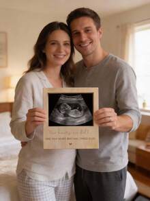 木质婴儿相框，孕期纪念相框，适合作为礼物送给妈妈、妻子、女友、爸爸、闺蜜、宝宝