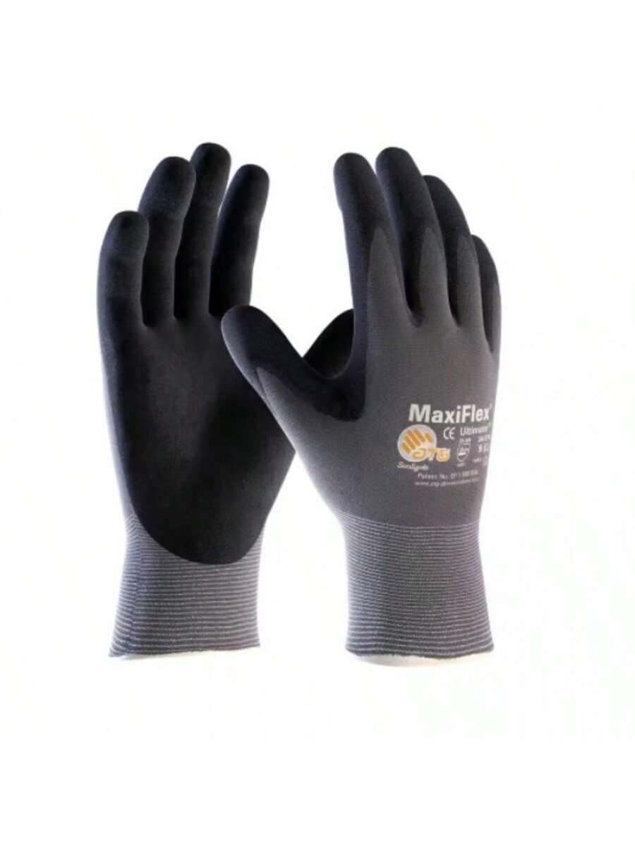 Guantes de Trabajo MaxiFlex Ultimate - Seguridad Industrial con Recubrimiento de Nitrilo Micro-Foam y Ajuste Ergonómico 
