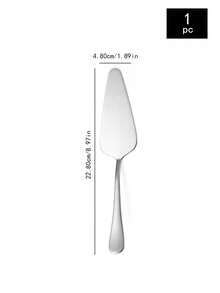 1pc/2pcs Stainless Steel Cake Server, Dessert Knife, Bread Knife, Wedding Birthday Cake Server, Pizza Peel - Silver - View 8