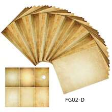 复古A4双面打印纸，适合DIY剪贴簿、拼贴画和信件书写，是生日和节日礼物的完美之选。 - 棕色 - 查看 11