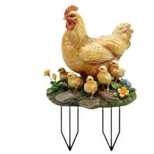 2D 1pc Acrylic Style Acrylic Hen And Chicks Decor, Multifunctional Elegant Fantasy Theme Plaque, Suitable For Home And Office Decoration - 1pc, Great For Bedroom, Garden, Living Room, Kitchen, Bathroom And Dining Room Spaces
