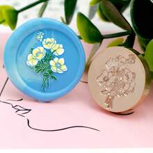 BAOFALI 1个心形/玫瑰/月亮/猫/谢谢/生日快乐图案火漆印章头（无柄）- 浪漫情人节火漆印章 - 婚礼请柬火漆印章 - 礼品包装火漆印章，情人节礼物