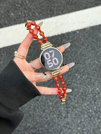 Glittrande diamantpärlmetallarmband lämpligt för Galaxy Watch 7/6/5/4 armband 40 mm 44 mm 47 mm 46 mm 41 mm, Galaxy Watch 5 Pro 45 mm, Galaxy Active 2, Galaxy The Watch 3, 18/20/22 mm, kompatibelt med HW Watch 5/4/3/2/1 och GT5/4/3/2, samt HW Watch Fit3/Fit4 och HW Band 8/9/10NFC