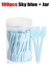 100pcs/50pcs/30pcs/20pcs/10pcs/1pc Designed For Estheticians, Makeup Spatula, Face Mask Scraper, Face Mask Spreading Tool, Face Mask Mixing Palette, Face Mask Dispenser, Esthetician Tools, Mini Spatula, Multi-Functional Tool, Reusable And Washable Face Mask Spoon, Suitable For Applying Face Masks, Lotions, Lip Balms, Exfoliating Scrubs, Cosmetics, Creams And Crafts, Essential Beauty Therapist Supplies, Makeup Spatula Or Multi-Purpose Mini Skincare Applicator - 彩色 - 查看 18