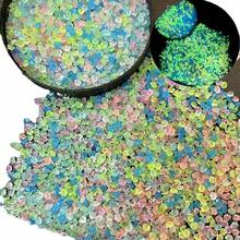 5000颗0.11-0.19英寸夜光花园装饰石，发光砂石，适用于水族箱、仙境花园、家居小径装饰 - 彩色 - 查看 4