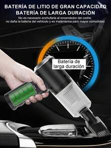 2 piezas Aspirador de coche, aspirador doméstico,Aspirador portátil de alta succión, carga Usb, miniaspiradora seca para el hogar,, carga USB, filtro lavable,Remueve polvo, adecuado para aspirar sofás, perros, camas, esquinas de ventanas, coches, gatos, pelo de mascotas, sillones, alfombras, teclados de ordenador, teclados de portátiles. - 2 piezas - Ver 4