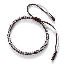 1条优雅编织手链 双色编织手工水波纹手链 时尚百搭旅行饰品 - 編織線 - 查看 17