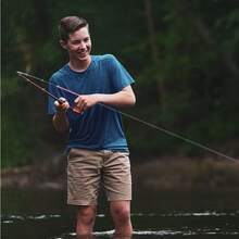 Kit completo de pesca con mosca para uso en rios y lagos caña de 9 pies con carrete 5 6 ideal para principiantes y expertos - NegroVerde - Ver 8