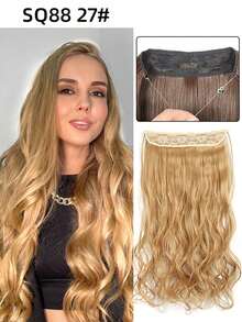 万圣节主题深棕色至栗棕色隐形透明Remy鱼线接发 - 彩色 - 查看 12