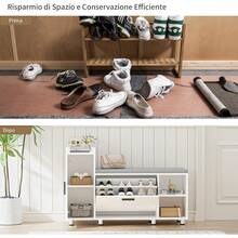 Foldable Shoe Racks - 하얀색 - 보기 4