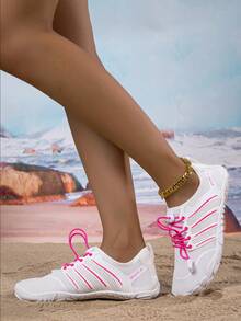 Non-Slip Beach Sandals For Girls Breathable Mesh Summer Seaside Water Shoes - White - View 4