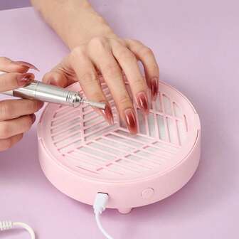 Colector de polvo de uñas, colector de polvo de uñas para uñas acrílicas, ventilador de polvo de uñas limpiador de uñas para manicura - Aspiradora de uñas con filtros de papel (10 piezas) Extractor de polvo potente y de bajo ruido, uso en salón y hogar para pulir uñas de gel