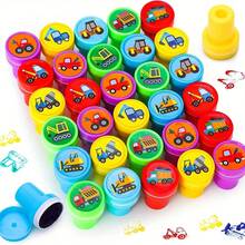 20pcs Car-Themed Stamps, Including Garbage Truck Stamp, Construction Vehicle Self-Inking Plastic Stamps, Dump Truck Stamp, Suitable For Teachers - Multicolor - View 2