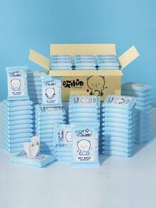 10 st/100 st mini bärbara våtservetter för händer och mun, vårdservetter, 1 förpackning med 10 stycken, utdragbara rengöringsservetter - Multifärgad - Visa 1