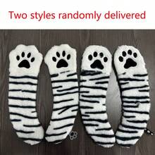 2件套可爱猫爪造型马桶盖，粘贴式安装，奢华舒适，黑白配色，打造独特卫浴体验，马桶装饰，浴室装饰，秋季装饰