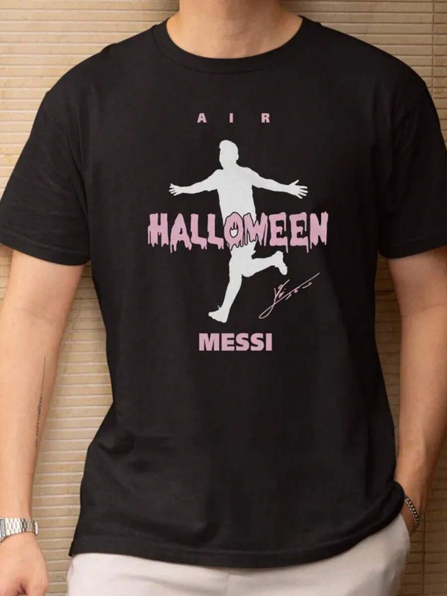 Air Messis Halloween Edition Funny Personalized Shirt, Halloween Party Cheap Costume Inspired, Custom Gift For Soccer Fans Unisex T-Sh - Black - View 1