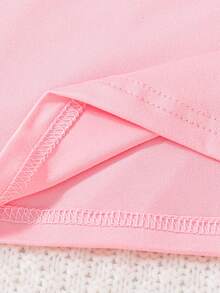 2pcs Baby Girl Cartoon Ice Cream Print Sleeveless Top And Matching Allover Print Shorts Set, Spring/Summer - Pink - View 7