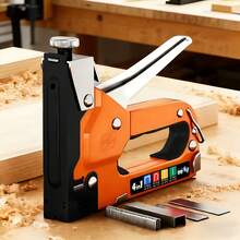 1000 Stücke Schwerlast-Heftklammern, Zimmermanns-Nägel, inklusive Aufbewahrungsbox. Nagellänge 1/2", 3/8", 5/16", 1/4" (6/8/10/12mm), Nagelbreite 3/8", geeignet für Schwerlast-Tacker in Geschäften, für Sofas, DIY, Möbel, Bilderrahmen usw. - Orange - Übersicht 7