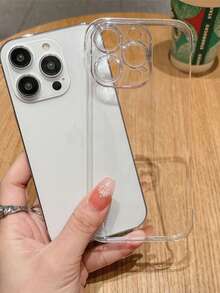 1pc Ultra-Thin Transparent Frameless Protective Case For IPhone 17 Air, 16, 15, 14, 13, 12, 11 Pro Max Plus - Clear - View 3