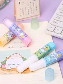 Sanrio 1/2/3/4支装 My Melody Kuromi Cinnamoroll Hello Kitty 强力胶棒 可爱 DIY 手工固体胶 适用于日记本和办公用品 万圣节 圣诞节礼物 返校季学习用品（部分产品随机发货）