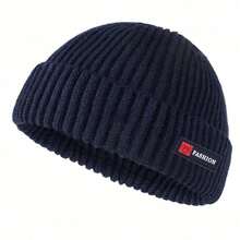 Gorros de hombre estilo callejero Hip Hop sin ala, gorro holgado de melón, gorros de pescador, gorros de punto cálidos para invierno, 1 ud. - Negro - Ver 4