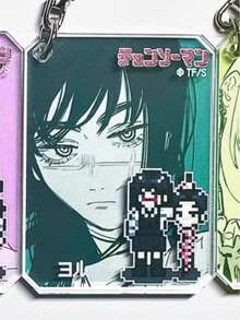 Llavero acrílico con personaje de anime, accesorio de llavero unisex - Multicolor - Ver 12