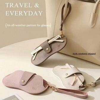 Multi Functional Glasses Storage Bag, Fashionable And Pressure Resistant Portable Glasses Clip, Glasses Case, Men's And Women's Portable Glasses Case, Travel Supplies, School Supplies, Vacation Camping, Vacation Supplies, Vacation Accessories, Mini Travel And School Graduation Gifts, Suitable For Family, Friends And New Year Gifts. (Random Style)