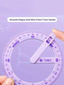 1 Set Cartoon 360 Degree Rotatable Angle Teaching Aids, Math Angle Decomposition Drawing Geometric Protractor, Multifunctional Drawing Ruler, 360 Degree Movable Angle Teaching Tool, 360 Degree Movable Angle Teaching Ruler, Math Angle Decomposition Recognition Multifunctional Angle Ruler Demonstrator, Back To School