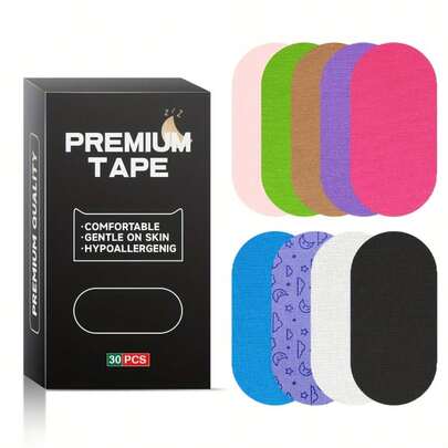 ملصق ضمادة لا يترك آثار، ملصق رياضي متنفس متعدد الألوان له تأثير عضلي، مناسب لأغراض رياضية يومية متنوعة