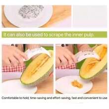 1pc, Stainless Steel Watermelon Slicer - Easy Fruit Splitter And Cutter For Kitchen Gadgets And Supplies - Silver - View 9