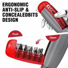 24合1棘轮螺丝刀套装，带磁性批头 - 多功能便携式维修工具，易于携带的迷你螺丝刀套装 - 彩色 - 查看 4