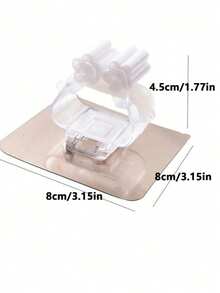 1pc Hole-Free Wall Mounted Mop Holder, Mop Hook, Cleaning Tool Organizer Clip, Mop & Broom Wall Mount Hanger, Multi-Function Mop Rack, Suitable For Bathroom, Kitchen, Garden Cleaning Supplies And Home Storage Organization, Bathroom Organizer, Kitchen Organizer, Bathroom Hook - Multicolor - View 5