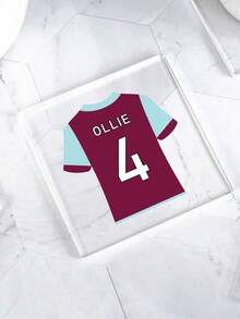 Personalized Football Jersey Coasters, Football Gifts, Dad Coasters, Kids Coasters, Father's Day Gifts, Grandparent Gifts, Sports Gifts, Multi-Functional, Durable, Decorative, Reusable, Elegant, Fashionable, High-Quality, Colorful, Modern, Customizable, Personalized, Unique, Ideal Gifts For Him, Ideal Gifts For Her