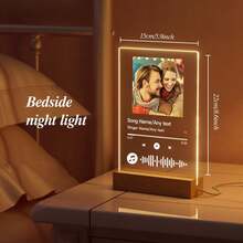 Spotify 歌曲壓克力相片板，女兒送給媽媽的個性化母親節禮物，浪漫生日禮物 - 樣式 1 - 查看 2